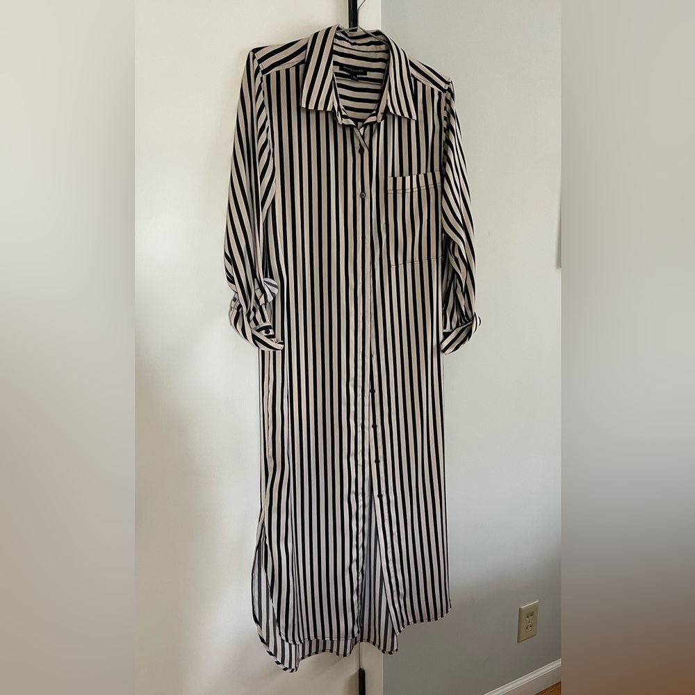 Satin Duster / Button Down Dress